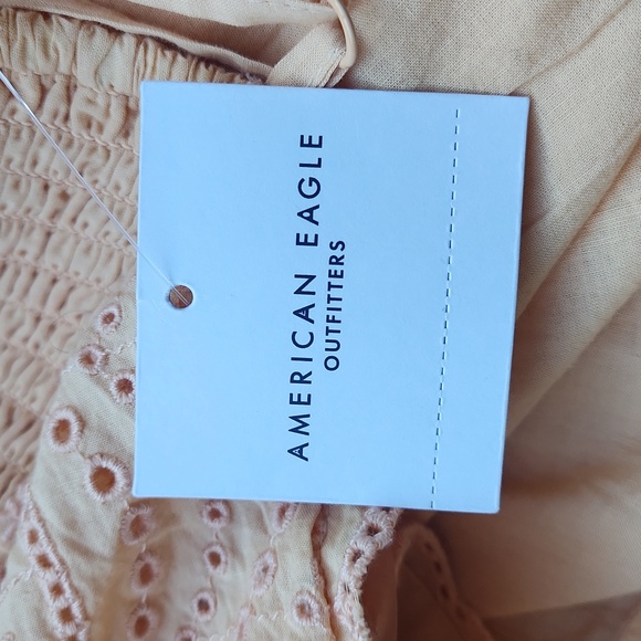 New American Eagle Orange Scalloped Midi Dress Size XL - Picture 10 of 11